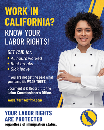 Wage Theft Campaign poster.