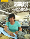 File wage claim for garment workers.
